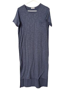 The Nines T Shirt Dress Size Medium Crewneck Short Sleeve High Low Pocket Tee